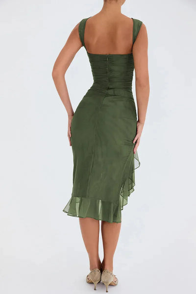 Bea - Elegantes Mini-Kleid mit Rüschen und asymmetrischem Schnitt
