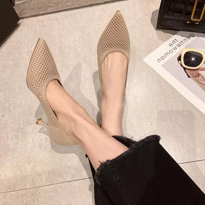 Chelly Sommertraum - Atmungsaktive Stiletto Mesh-Schuhe von Faszinierender Eleganz