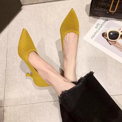 Chelly Sommertraum - Atmungsaktive Stiletto Mesh-Schuhe von Faszinierender Eleganz