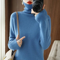 Jessel - Bequemer Damenrollkragenpullover in Blau