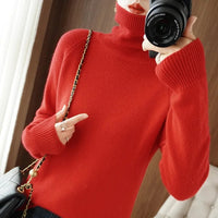 Jessel - Bequemer Damenrollkragenpullover in Rot