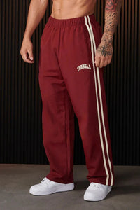 Damian | Herren Baggy Jogginghose mit Doppelstreifen in Rot