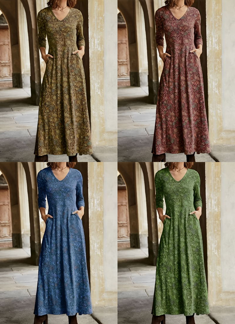 Langärmeliges Maxikleid für Damen