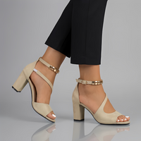 Mycah | Damen Schuhe Absatz Modisch Modern Feminin Trend Elegant in Beige