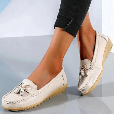 Damen-Sommer-Loafer aus veganem Leder
