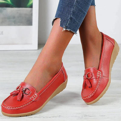 Damen-Sommer-Loafer aus veganem Leder
