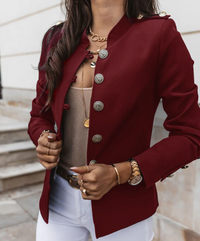 OLIVE -  Stylische Jacke für den Herbst in Weinrot