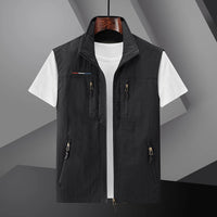 Karlo | Herren Ärmellose Outdoor Steppweste in Schwarz