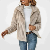 Isadora | Damen Langarm-Cardigan in Beige