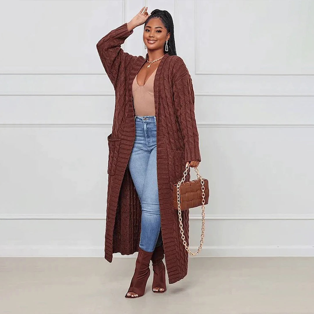 CELESTINA - Elegante lange Strickjacke für einen atemberaubenden Look