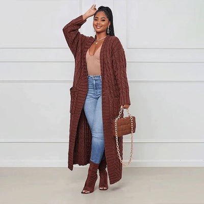 CELESTINA - Elegante lange Strickjacke für einen atemberaubenden Look