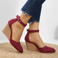 Cristina | Damen Spitzsandale Elegant Aktuell Modern Feminin Sommer in Rot