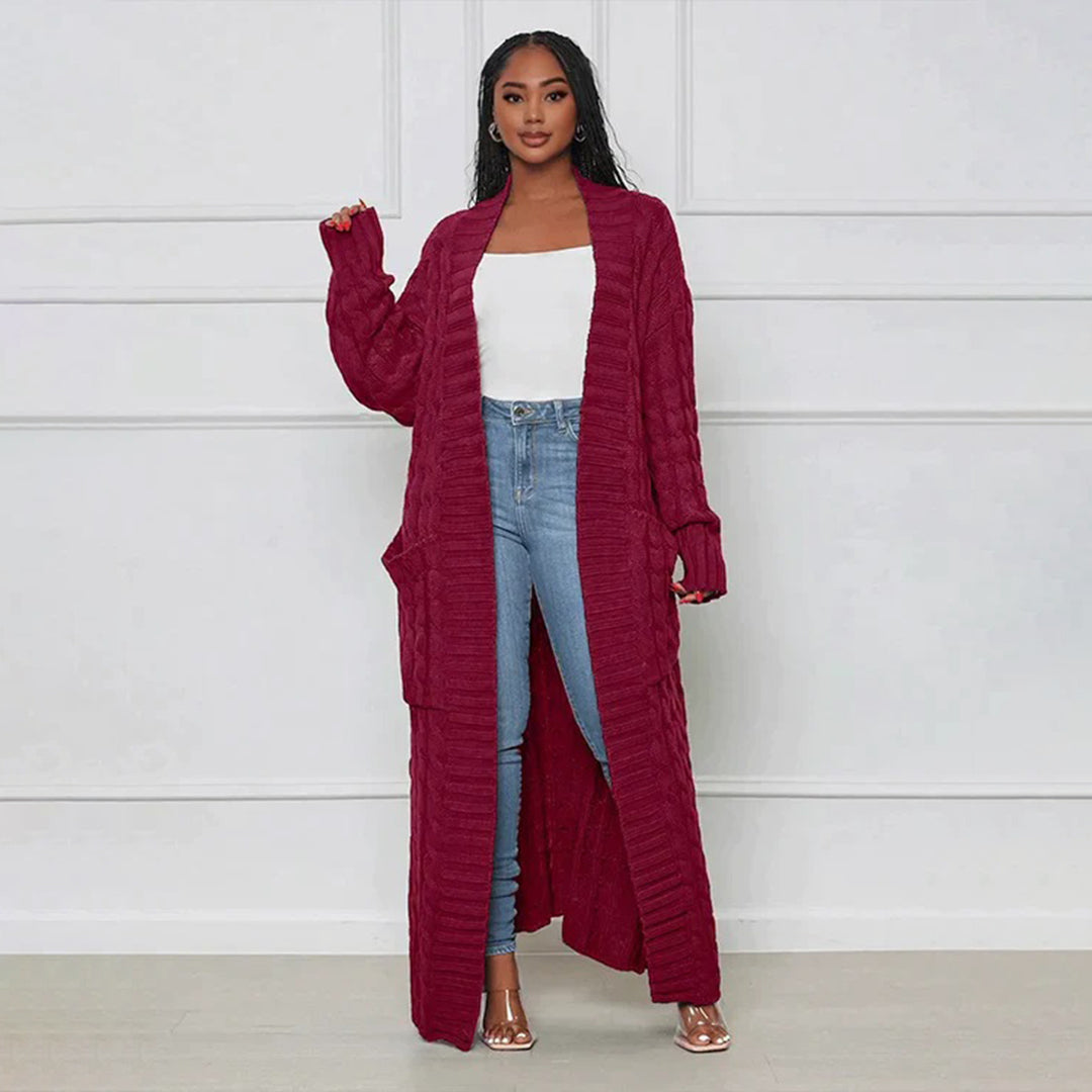 CELESTINA - Elegante lange Strickjacke für einen atemberaubenden Look