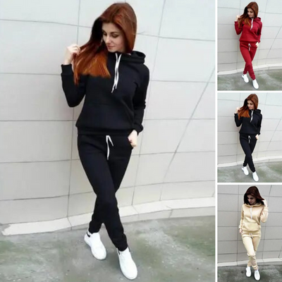 Retro Eleganter Bequemer Jogginganzug mit Kapuze für Damen | Ideal für den Sommer