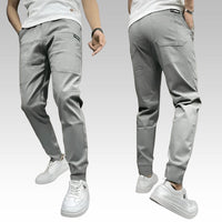 Tommaso | Premium Stretch Cargohose in Hellgrau