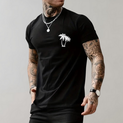 Fudus - Herren-T-Shirt mit Palmen-Grafik