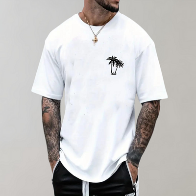 Fudus - Herren-T-Shirt mit Palmen-Grafik