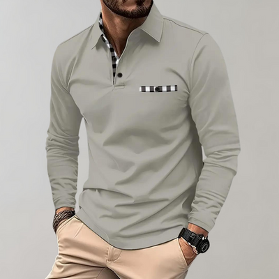 Langärmeliges Poloshirt für Herren