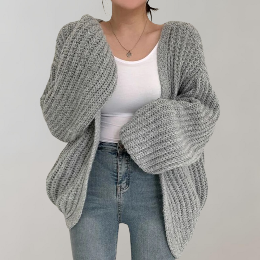 Asta - Elegante langärmelige Damen-Strickjacke