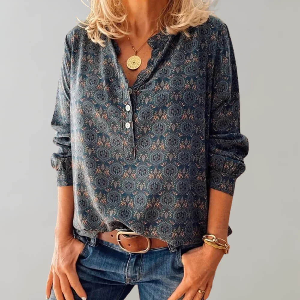 Becka - Leichte und komfortable Bluse für Damen mit 3/4-Ärmeln