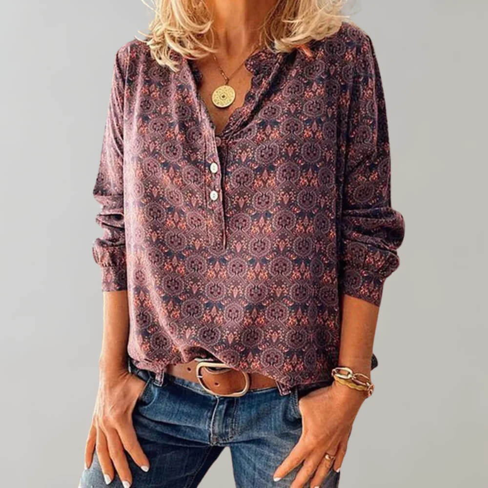 Becka - Leichte und komfortable Bluse für Damen mit 3/4-Ärmeln