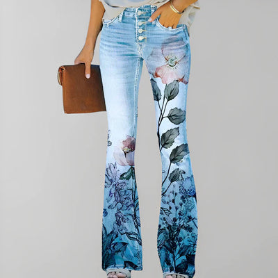 Bethanie - gerade jeans mit blumendruck