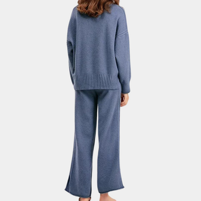 Modisches Set aus Strickpullover und Hose für Frauen