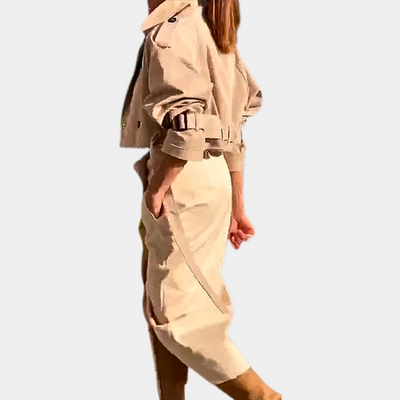 Elegantes Damen-Trenchcoat-Set für einen zeitlosen Look