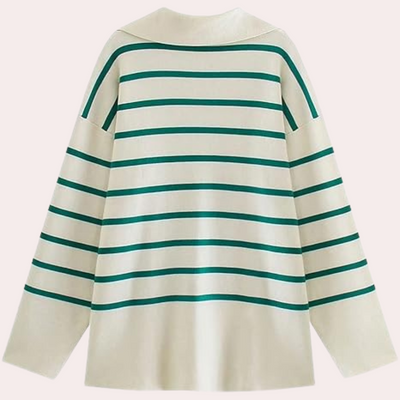 Gestreifter Pullover in Übergröße für Damen - Komfort und Stil in einem!