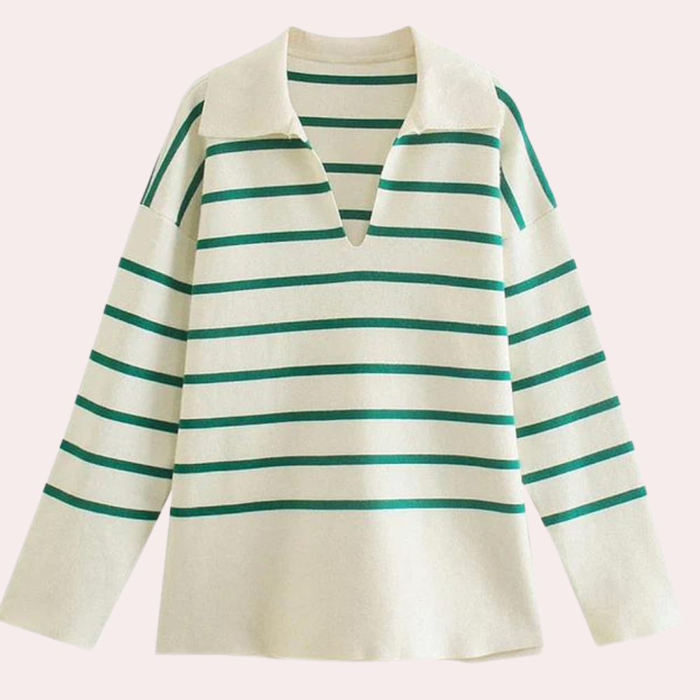 Gestreifter Pullover in Übergröße für Damen - Komfort und Stil in einem!