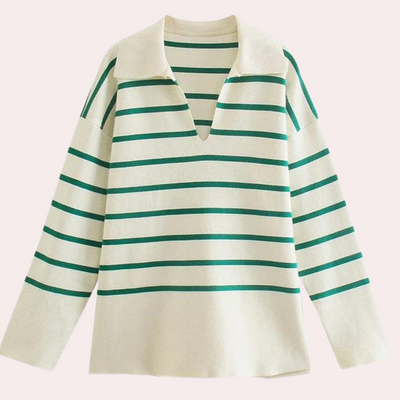 Gestreifter Pullover in Übergröße für Damen - Komfort und Stil in einem!