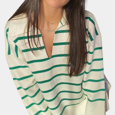 Gestreifter Pullover in Übergröße für Damen - Komfort und Stil in einem!
