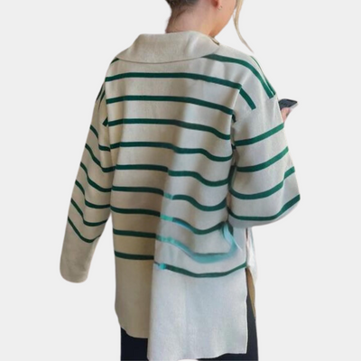 Gestreifter Pullover in Übergröße für Damen - Komfort und Stil in einem!