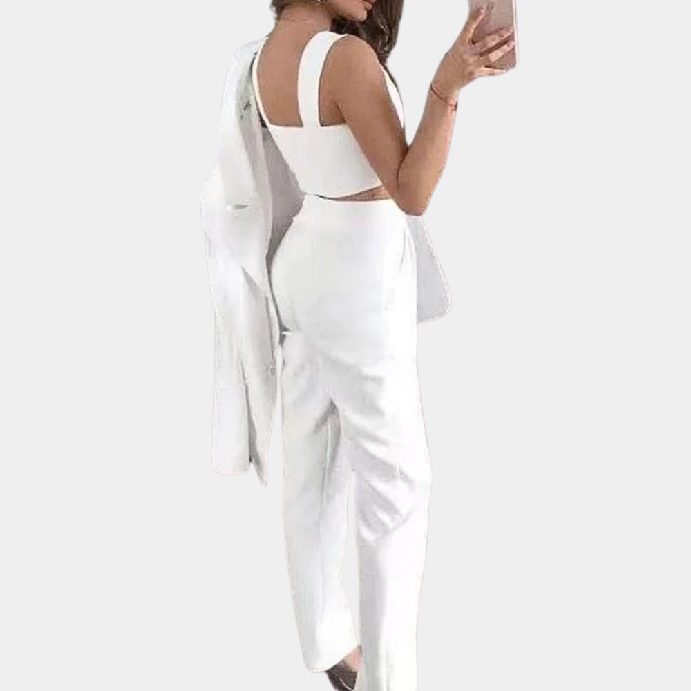 Mela - Elegantes, luxuriöses 3-teiliges Blazer-Set für einen raffinierten Look