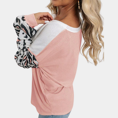 Schicker und bequemer Damenstrickpullover mit trendigem Leopardenprint