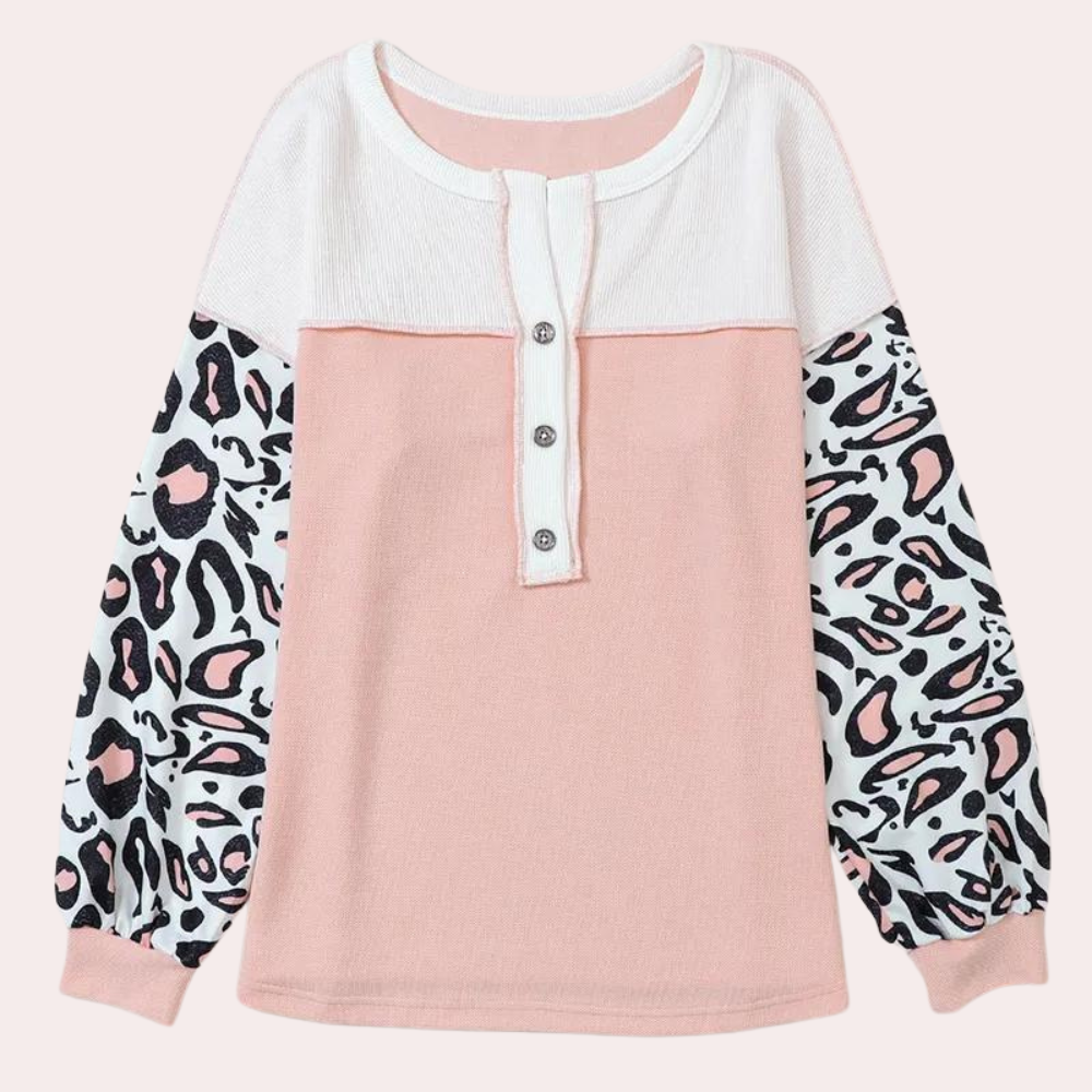 Schicker und bequemer Damenstrickpullover mit trendigem Leopardenprint