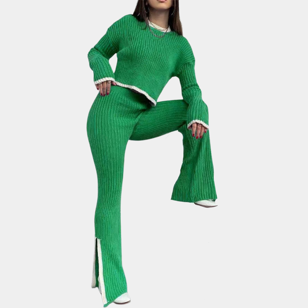 Elegantes und gemütliches zweiteiliges Strickset für Frauen