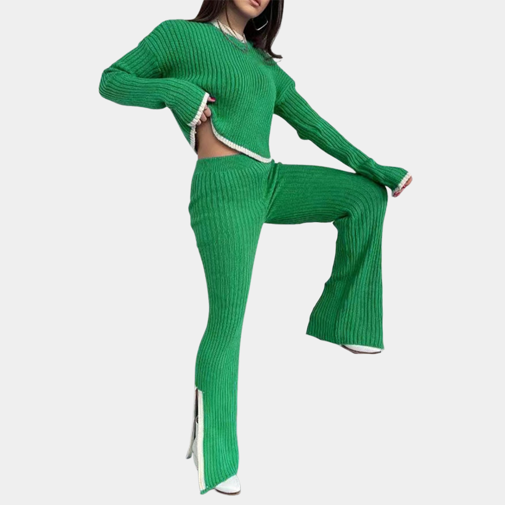 Elegantes und gemütliches zweiteiliges Strickset für Frauen