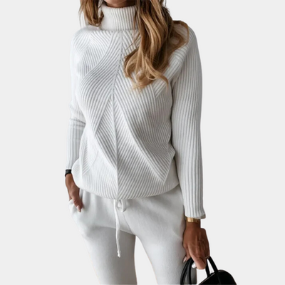 Schickes 2-teiliges gestricktes Damen-Outfit