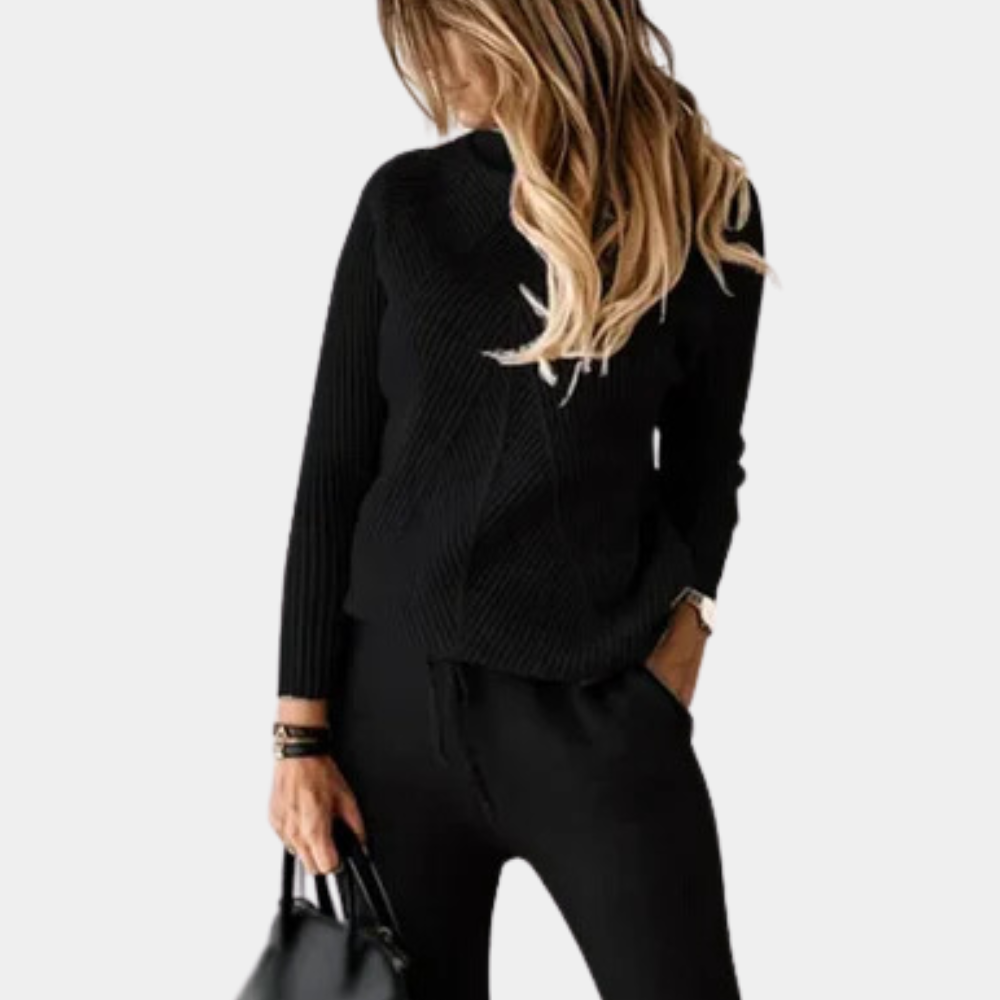 Schickes 2-teiliges gestricktes Damen-Outfit