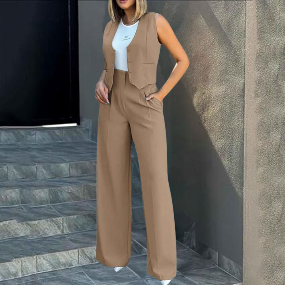 Stilvolles Set aus Weste und Hose für Frauen