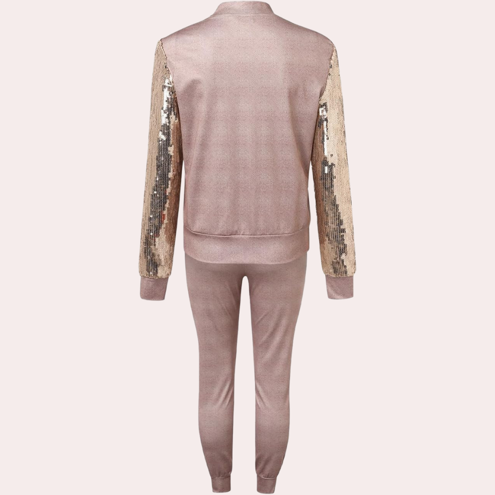 Adina - Trendiger Winter-Trainingsanzug mit Reißverschluss - Stylischer Zweiteiler für gemütliche Tage