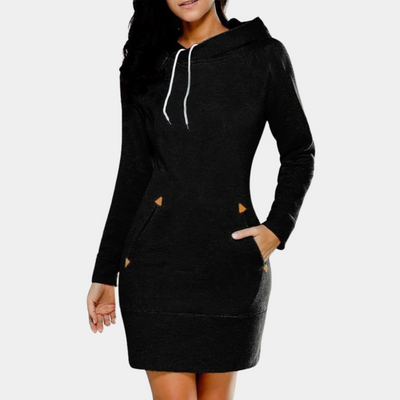 Ines - Stylisches Pulloverkleid mit Kapuze für Frauen