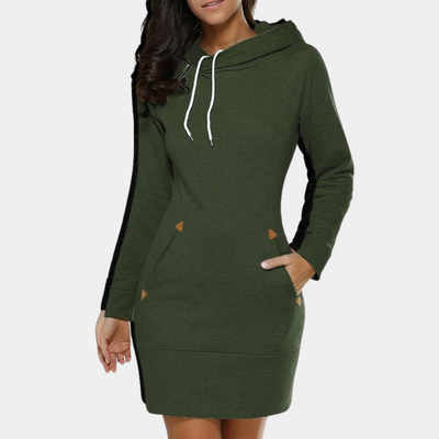 Ines - Stylisches Pulloverkleid mit Kapuze für Frauen