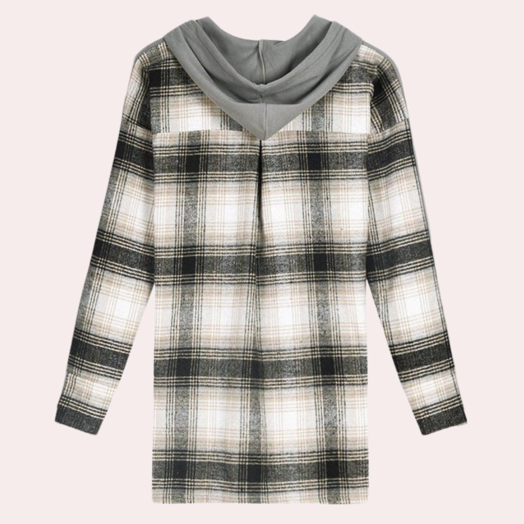 April - Stylischer Langarmpullover mit schickem Patchwork-Design