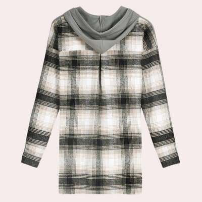 April - Stylischer Langarmpullover mit schickem Patchwork-Design