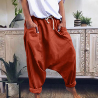 Anna | Damen Lässige Oversized Haremhose in Orange