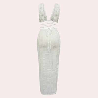 Gavrilla - Stylisches Crop Top mit fließendem Maxirock Ensemble