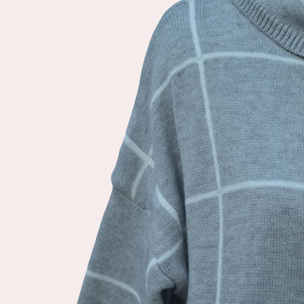 Elda - Modischer Damenpullover mit trendigem Karomuster