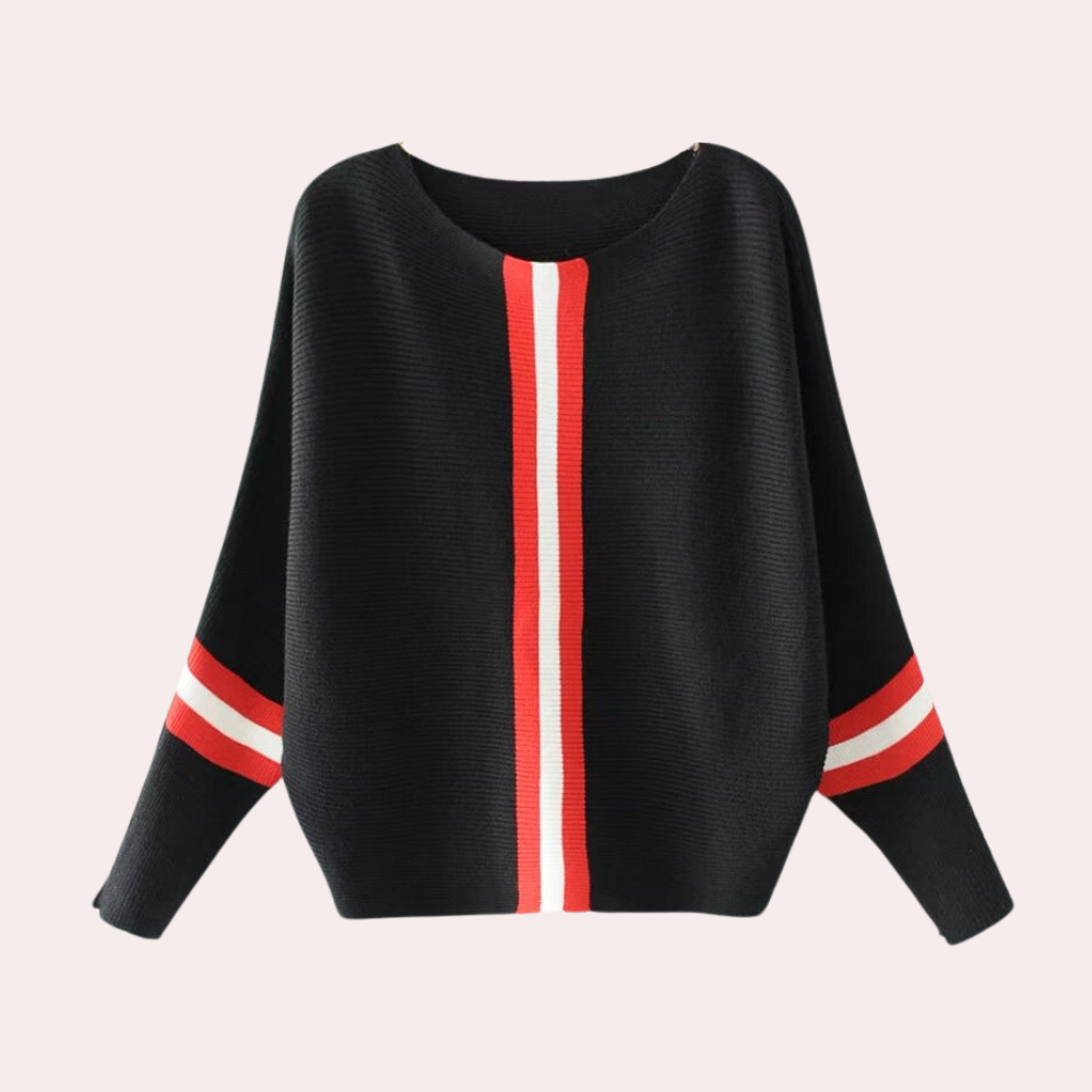 Karine - Modischer Damenpullover mit eleganten, minimalistischen Streifen